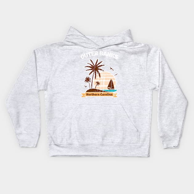 Outer Banks (OBX), North Carolina Kids Hoodie by Maroua